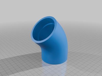 2" PVC 45 Degree Connector with Smooth Inside Transition 