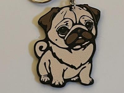 Pug Keychain