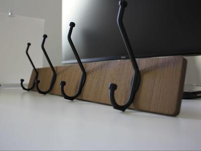 Wooden (textured) Wardrobe with Hooks (expandable)