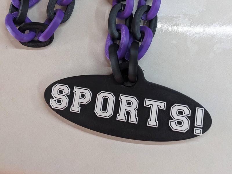 Oversized "Sports" Necklace