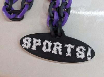 Oversized "Sports" Necklace