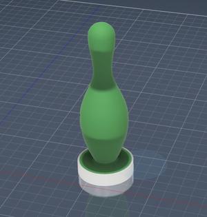 Mini Bowling pin with base