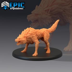 Winter Wolf Attacking / Dire Wolf / Forest Monster Encounter