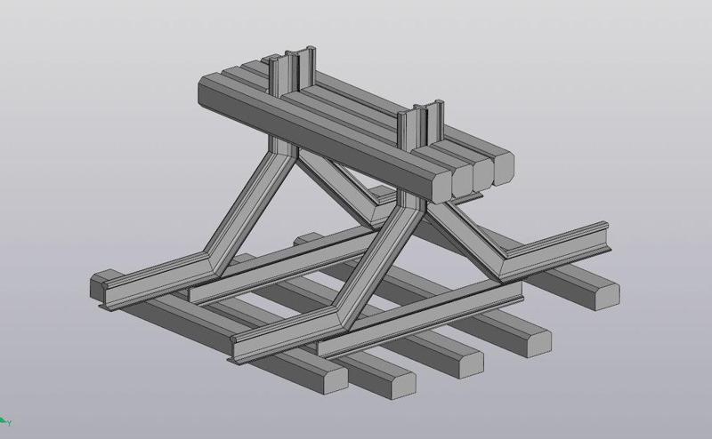 Railways dead end. Version 2. H0 (1/87 scale)