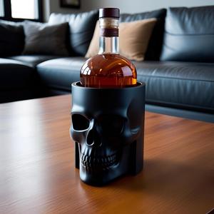 Skull Whiskey Bottle Cooler, Bottle Holder