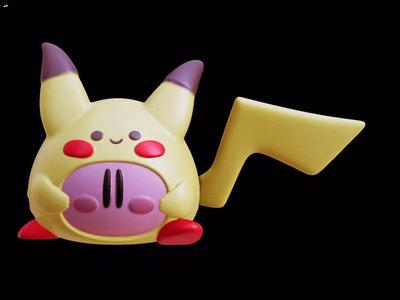 Kirby Pikachu cute and fluffy