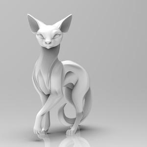 Mystical Cat minimalist sculpture