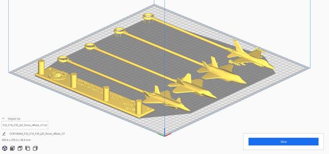 353 CTS Briefing Sticks and Rack (F-22, F-16, F-35, & J20)