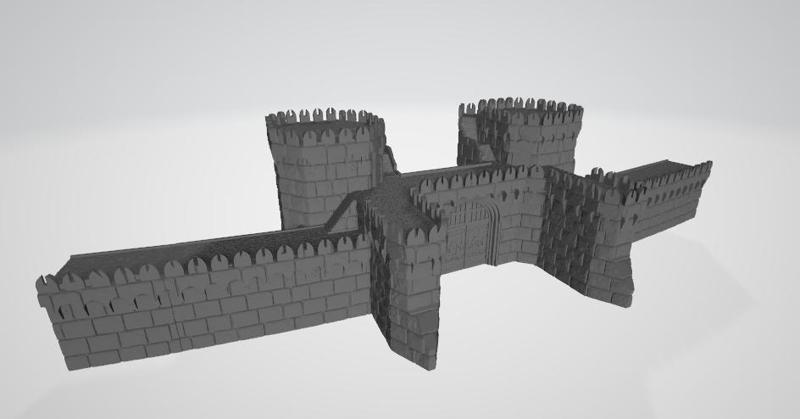 Minas Tirith Gate 10mm Scale WIP