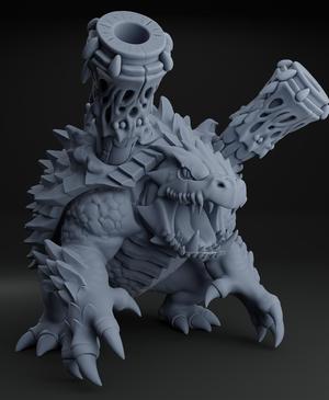 Blastoise Fanged Beast – Pokémon x Monster Hunter