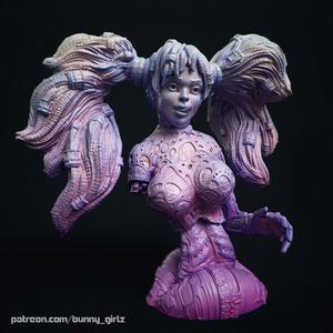 Bust of cybergirl Vega