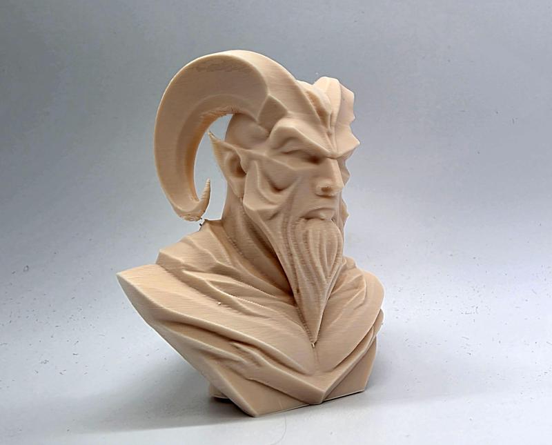 Stone Carved Devil Bust