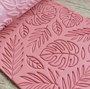 Tropical Leaves Texture Roller for Polymer Clay | Seamless & Realistic Impressions