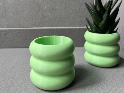 Cute Round Donut Vase (60mm Resizable), No support