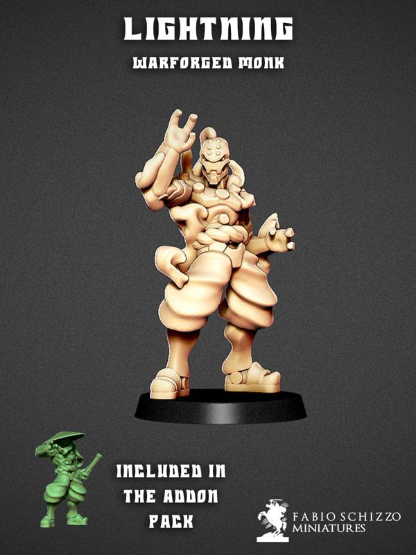 Lightning Warforged Monk Samurai