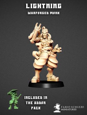 Lightning Warforged Monk Samurai