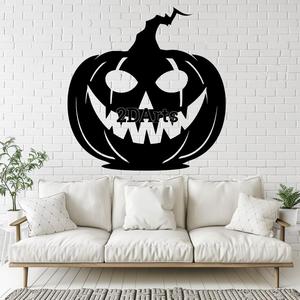 Carved Pumpkin 2D Wall Art/Window Art STL & SVG File for 3D Printing and Laser Cutting