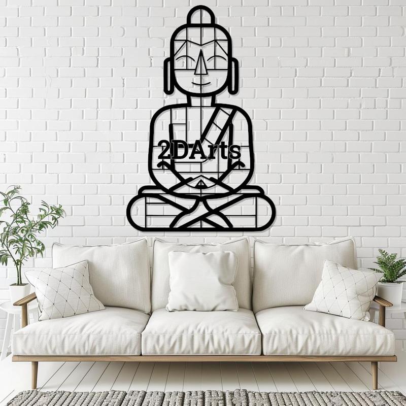 Cute Cartoon Buddha 2D Wall Art/Window Art