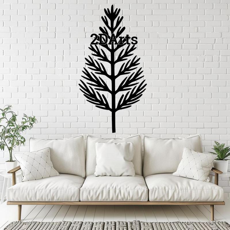 Modern Christmas Tree 2D Wall Art/Window Art - Digital STL & SVG Files for 3D Printing and Laser Cut