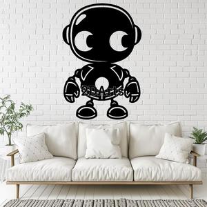 Cute Robot 2D Wall Art/Window Art - Digital STL & SVG File for 3D Printing or Laser Cutting