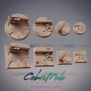 Ancient Wall and Ring Base Pack (8pcs) - Round and Square Versions