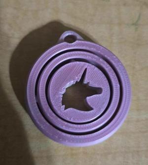 SPINNER KEYCHAIN UNICORN.stl