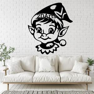 Christmas Elf 2D Wall Art/Window Art - Digital STL & SVG Files for 3D Printing and Laser Cutting