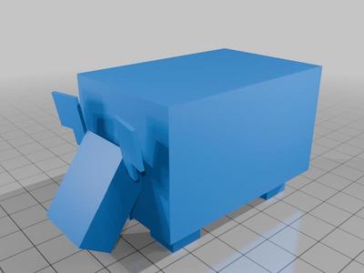 Low poly Minecraft Armadillo