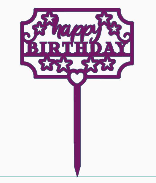Birthday Cake Topper 8.stl