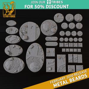 Bases Set - Metal Beards - Titan Forge Miniatures February 2020