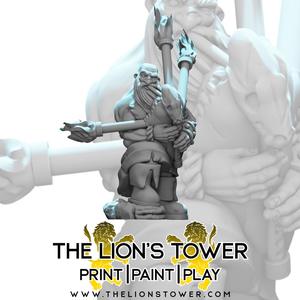 Dwarf  Bardzerker  - Dwarvern Bard with Flaming Bagpipes (32mm scale miniature)