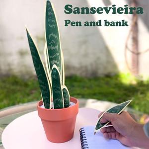 Sansevieria Pens and Piggy Bank