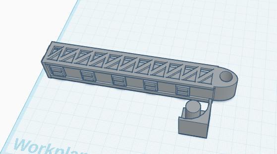 Hinged hangar catwalk for gunpla