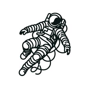 Zero-Gravity Astronaut - 3D Wall Art