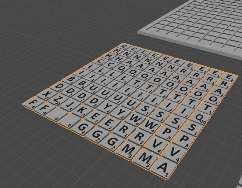 Scrabble tiles only (English)