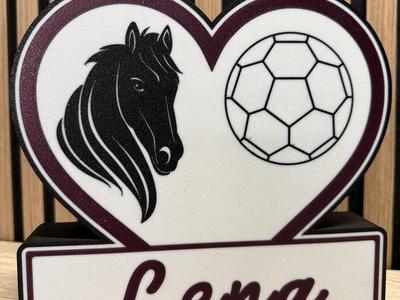 Horse Lightbox, Illuminated Sign, Heart, Blank