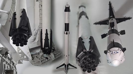Falcon 9 Rocket - 1:100 - Booster