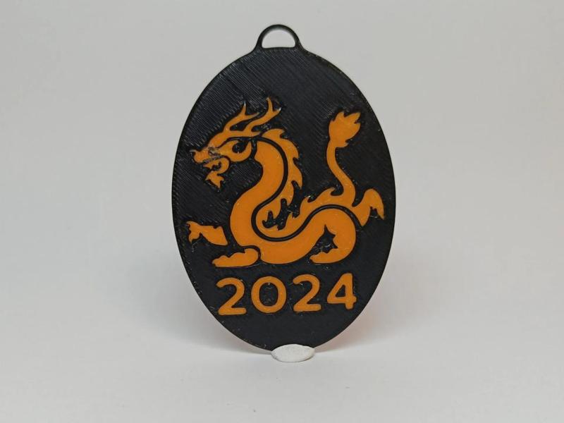 Year of the Dragon Happy Lunar New Year New Year - Dragon Keychain - Embrace Fortune