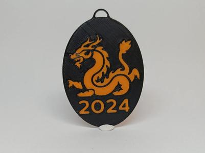 Year of the Dragon Happy Lunar New Year New Year - Dragon Keychain - Embrace Fortune