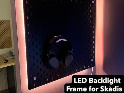 LED Backlight Frame for Skadis Pegboard