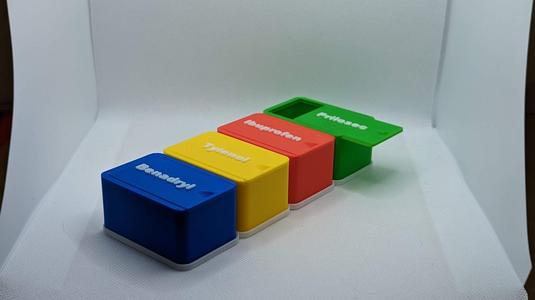 Pill Box With Sliding Lid