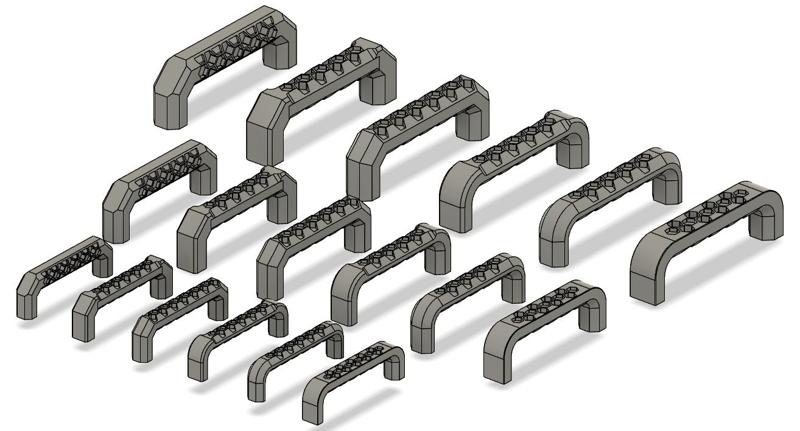 Hex Pattern Handle - for threaded insert