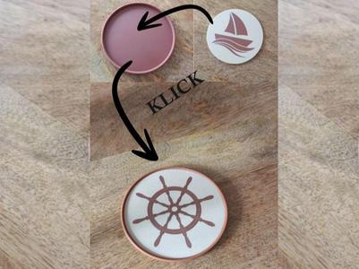 Maritime Wheel Coaster with Click System