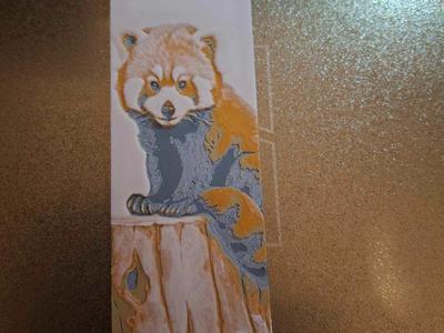 Red Panda multicolour Bookmark