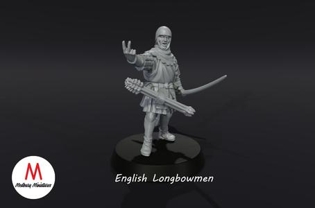 English Longbowmen (Free in MedburyMiniatures Tribes/Patreon Welcome pack!)