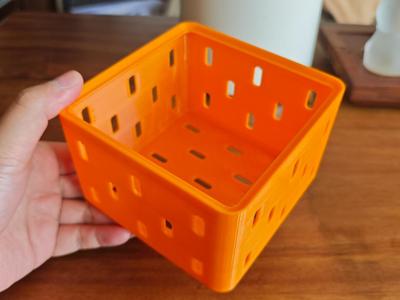 Stackable storage box/bin, basket, storage box combined with IKEA pegboard, storage box with pegboard