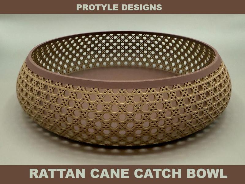 Catch Bowl - Rattan Cane Webbing