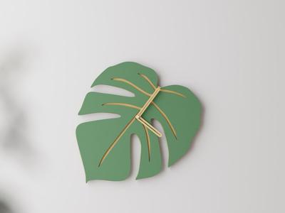 Monstera Wall Clock