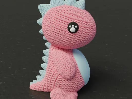 Knitted dino
