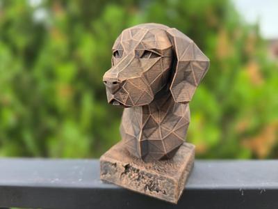 BEAGLE LOW POLY BUST